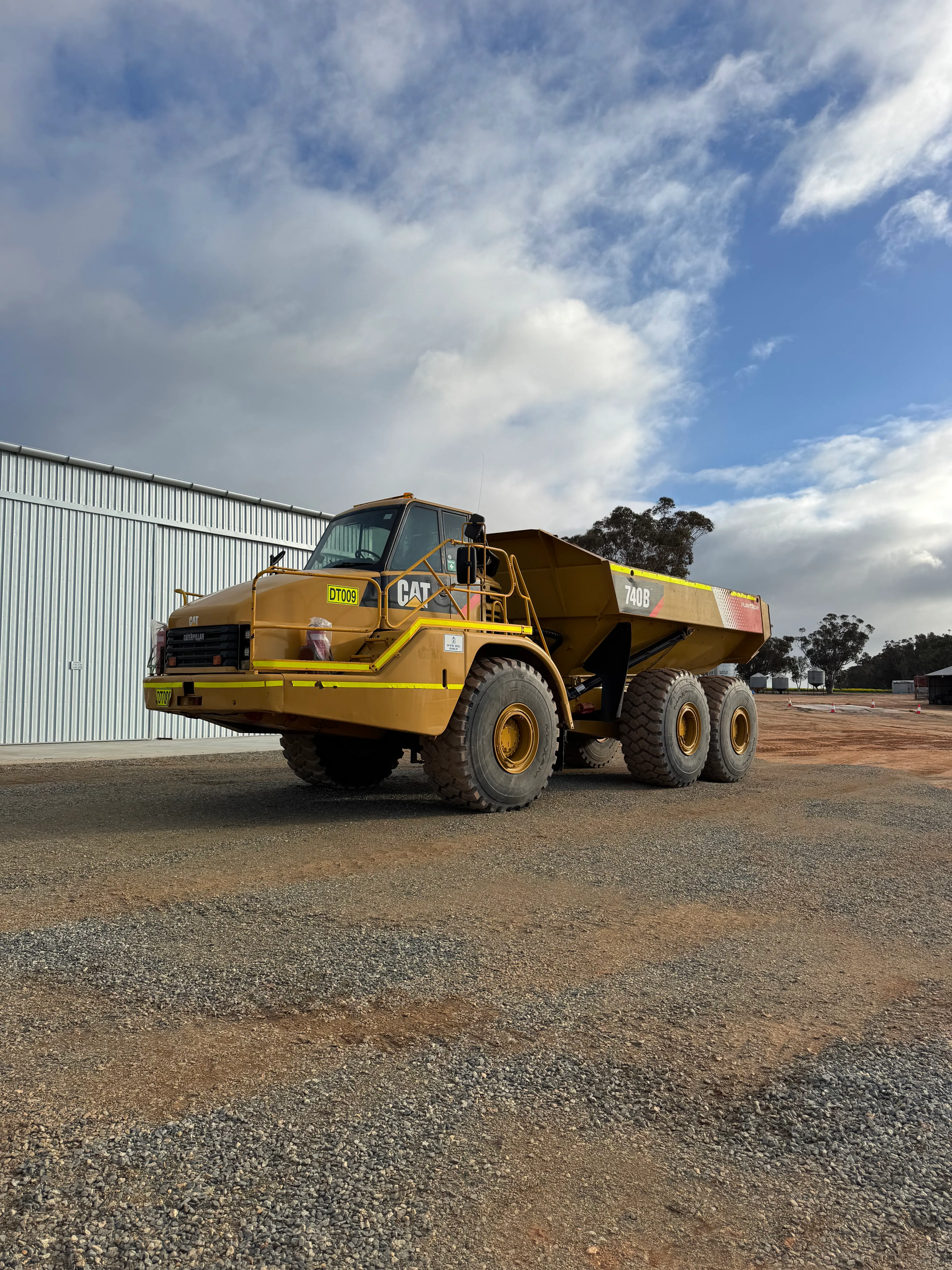 Caterpillar 740 Articulated Dump Truck available for hire in Western Australia
